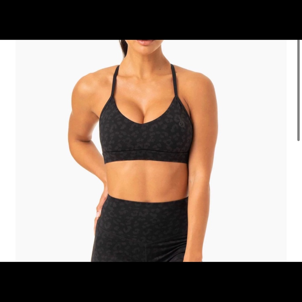 Ryderwear Sports Bra - Black Leopard M